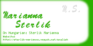 marianna sterlik business card